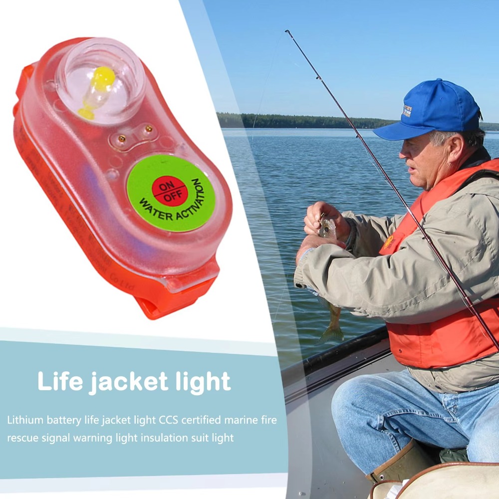 Life Jacket - 1/2 個新しい防水 LED ライフジャケットライト自己点灯軽量緊急信号灯サバイバル信号灯屋外用