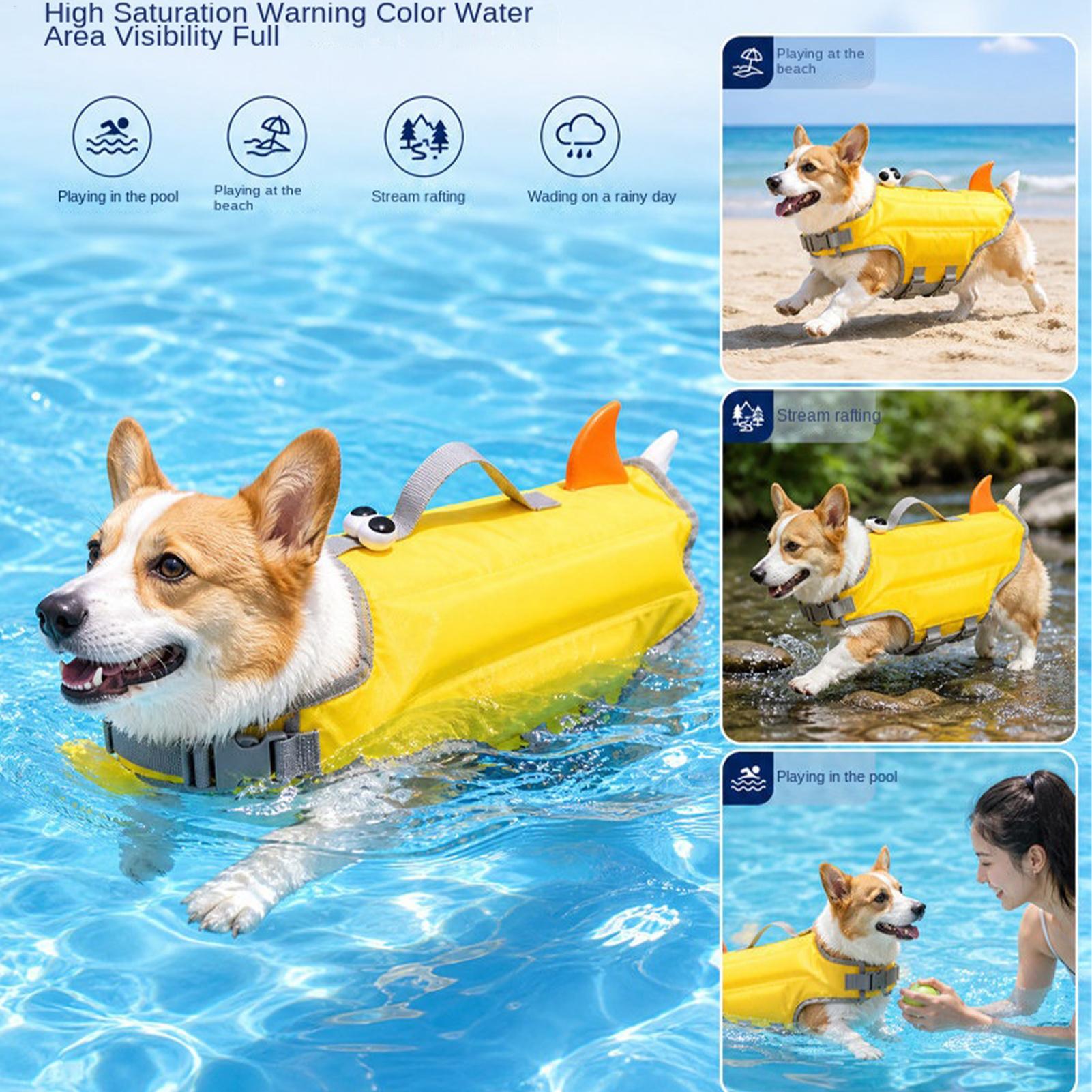 Life Jacket - 調節可能な犬用救命胴衣 高浮力 防水 犬用フローティングベスト 子犬 小型犬