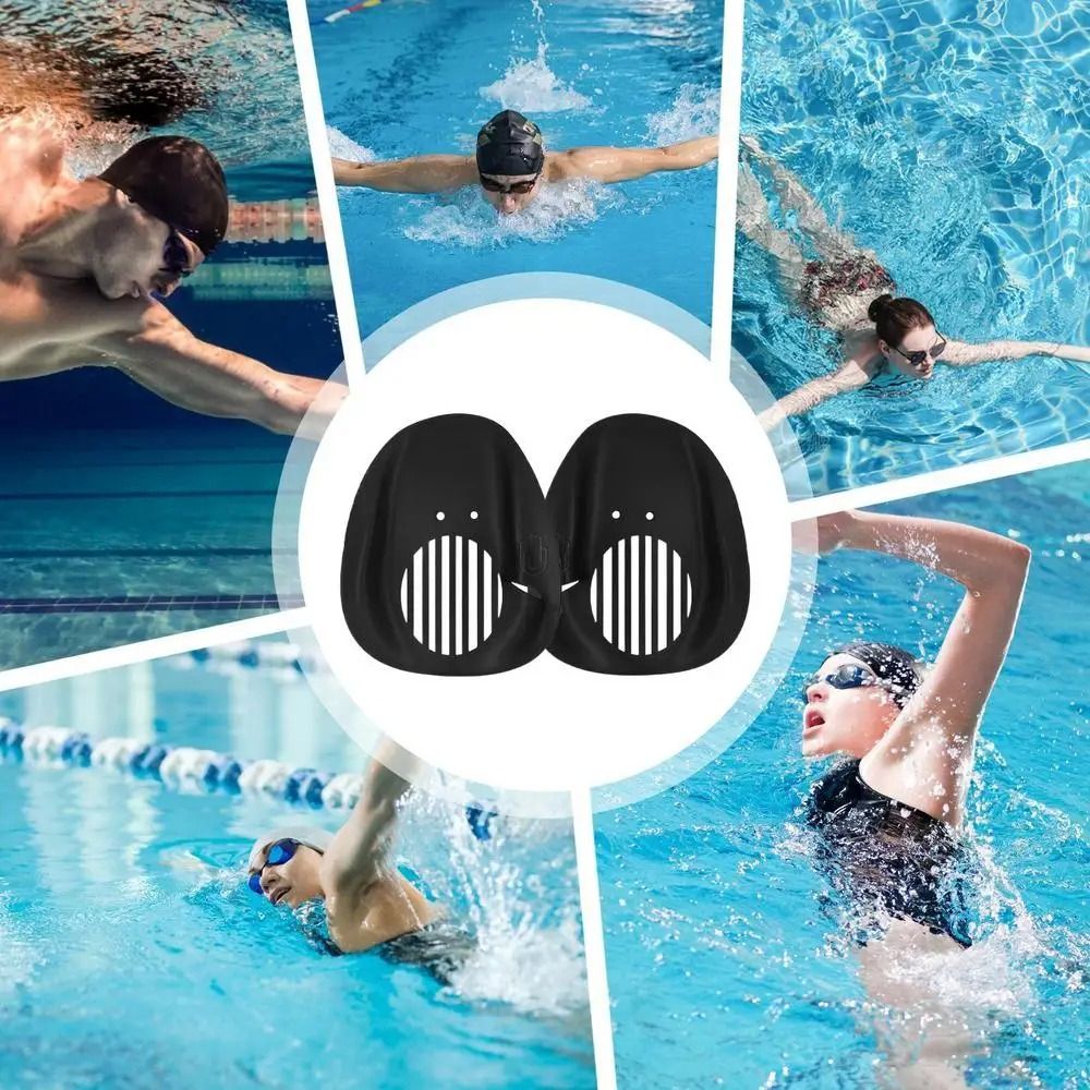 1 ペアのウェブ付き水泳ハンドパドル、調節可能なストラップ付 - Swim Fins のレビューと価格