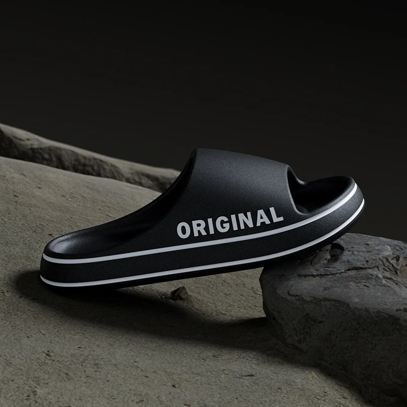 夏のカップル向けスライドサンダル、無地、文字プリント入り、男 - Water Shoes のレビューと価格