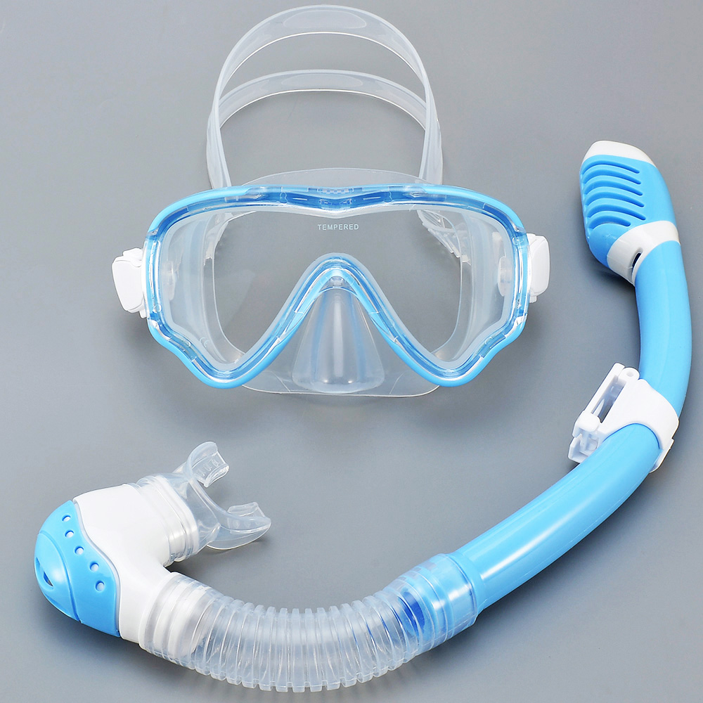 子供用ダイビングマスク＆シュノーケルセット。水泳用ゴーグル、 - Snorkel Set のレビューと価格