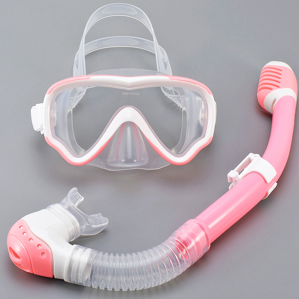 子供用ダイビングマスク＆シュノーケルセット。水泳用ゴーグル、 - Snorkel Set のレビューと価格