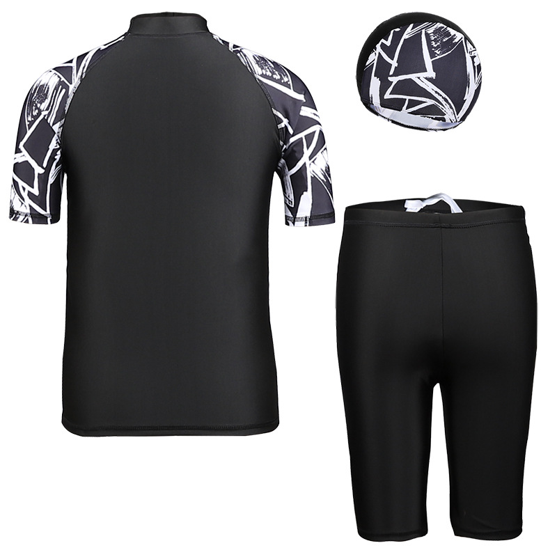子供用水着 3ピース 男の子用ラッシュガード 速乾性 ソフト - Rash Guard のレビューと価格