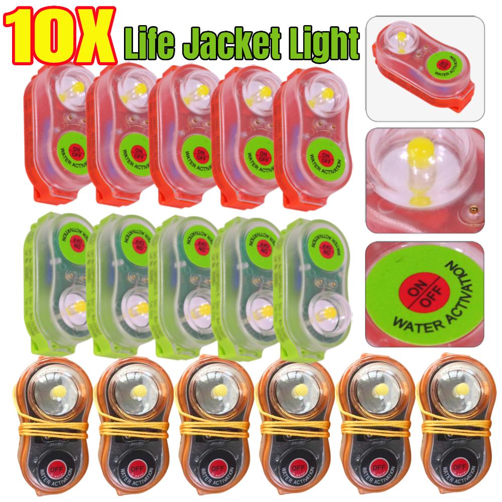 1-10 個 LED リチウムライフジャケットランプ目立つ誘 - Life Jacket のレビューと価格