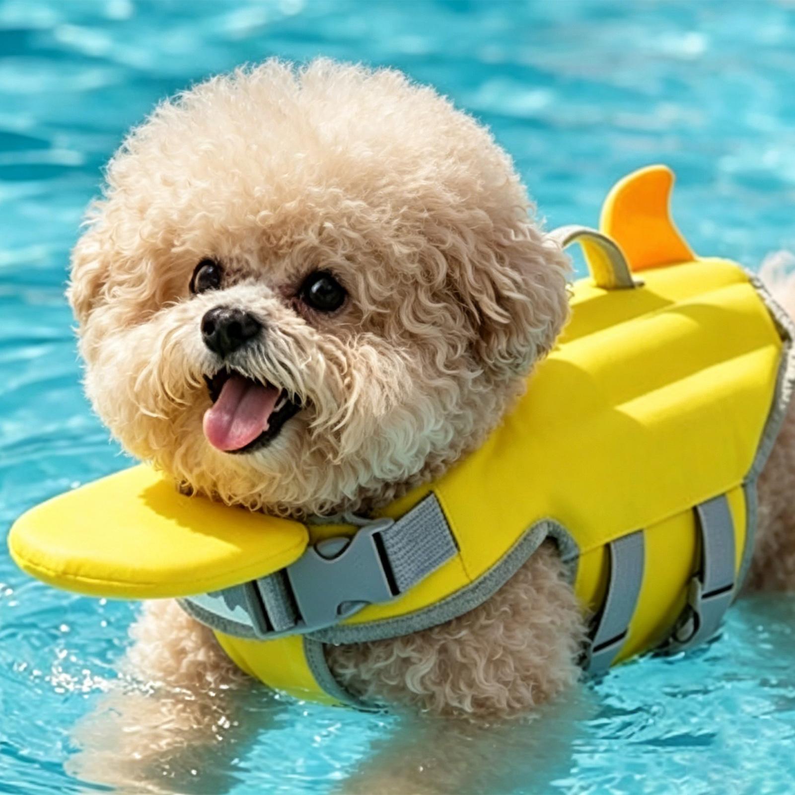 犬用救命胴衣 ポータブル 夏用 強力浮力 犬用水着 速乾性  - Life Jacket のレビューと価格