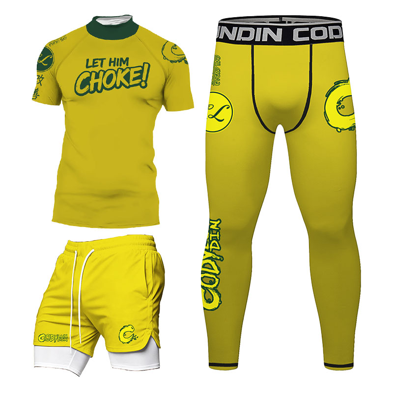 メンズBJJラッシュガードセット ノーギ ブラジリアン柔術  - Rash Guard のレビューと価格